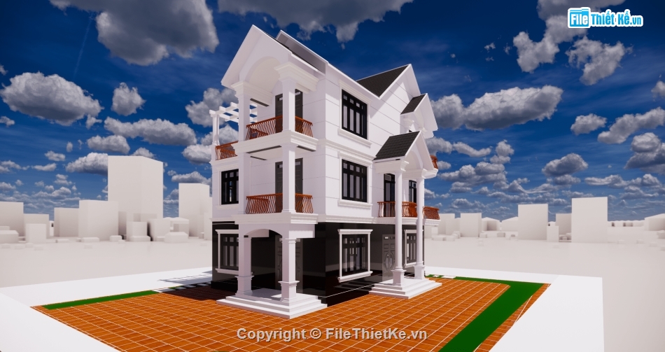 file revit biệt thự 2 tầng,biệt thự 2 tầng full (file revit),mẫu công trình revit,bản vẽ biệt thự 2 tầng